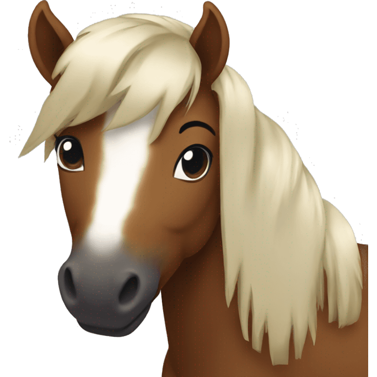 Brown pony emoji