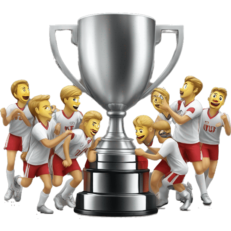 championship cup with team emoji