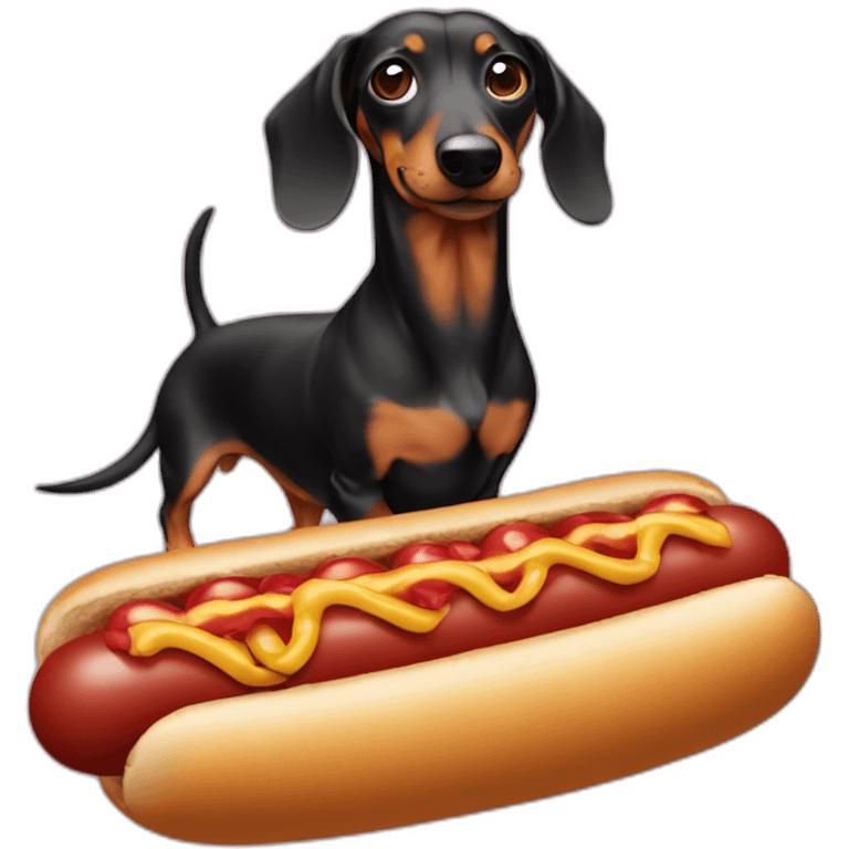 dachshund-with-hotdog-body emoji