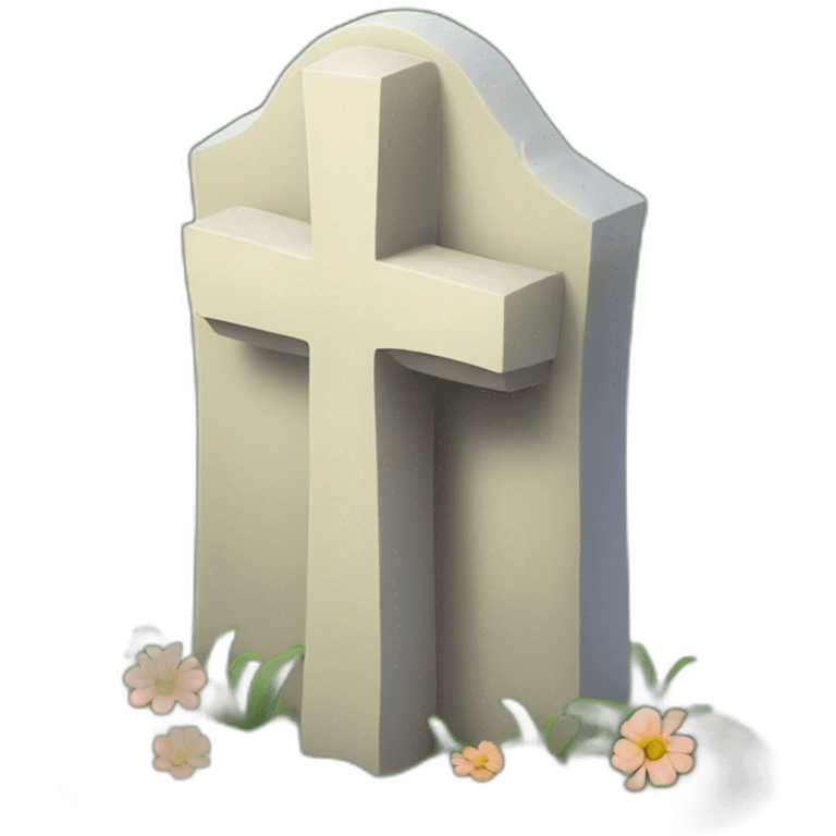 grave with wood cross emoji