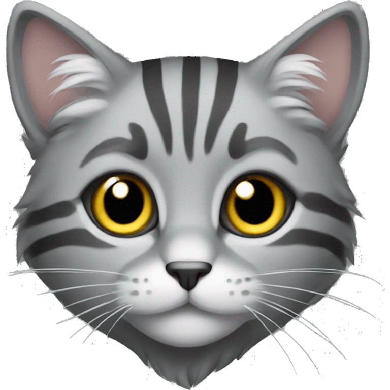 Forest Cat gray  emoji