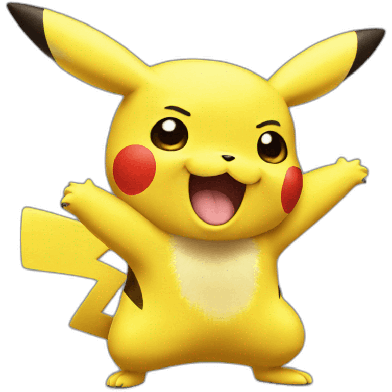 pikachu qui fait un dab emoji