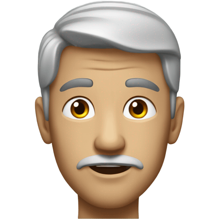 more realistic man's head with hocked expression emoji