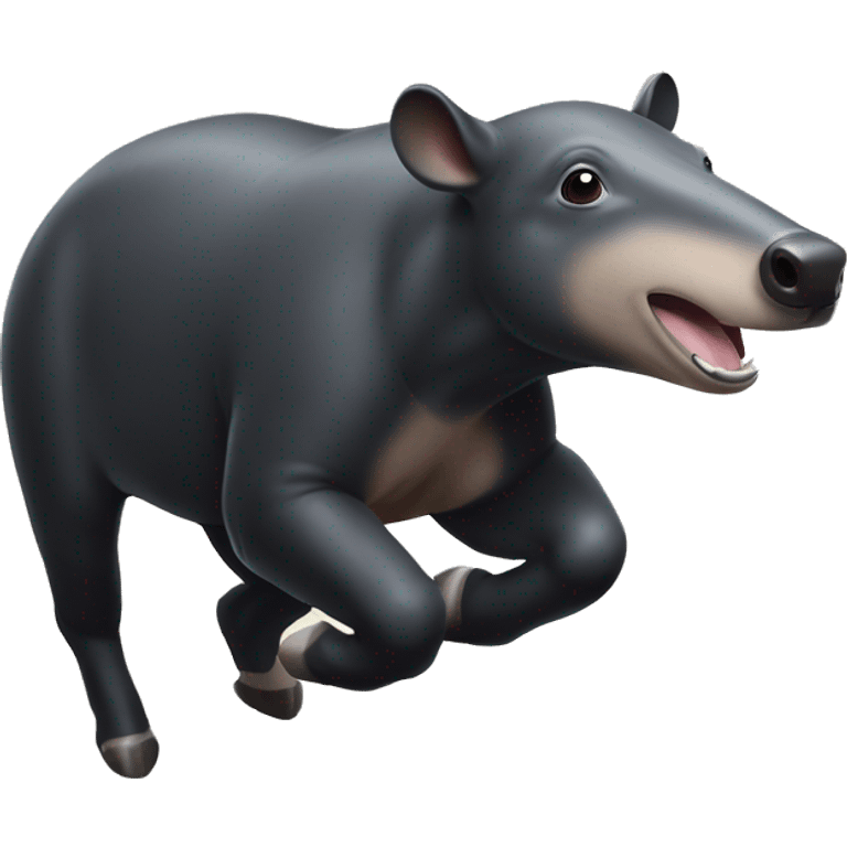 Malayan Tapir galloping emoji