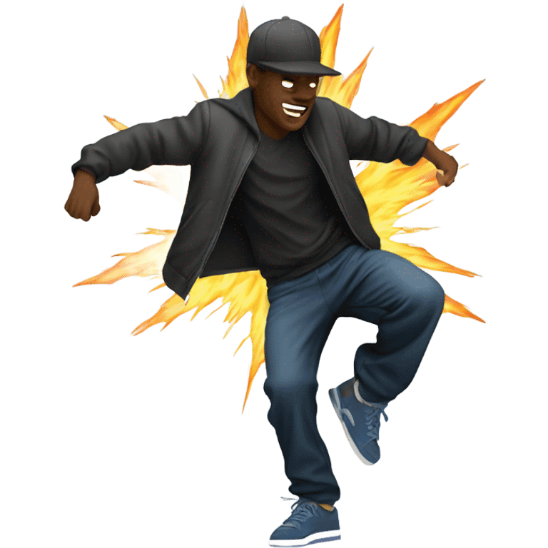 Breakdancer doing a flare  emoji