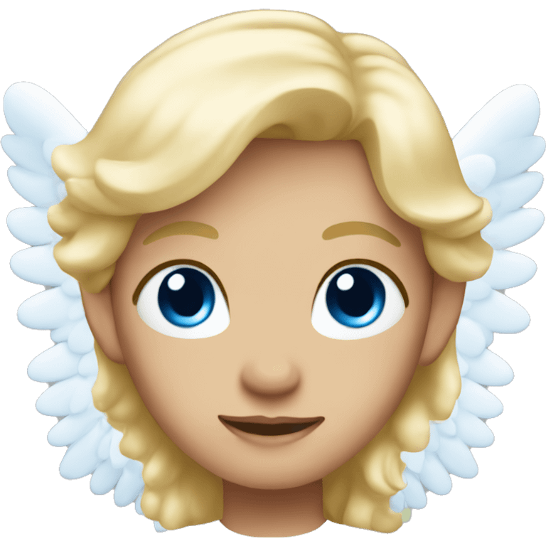 Angel with blue eyes and blond hair emoji