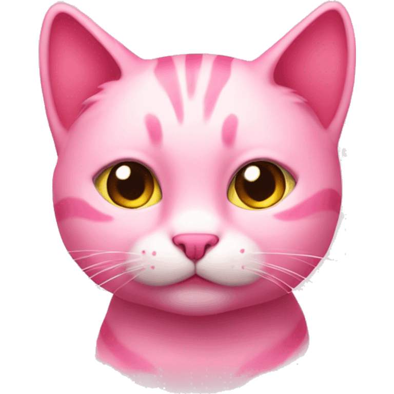 Pink cat love emoji