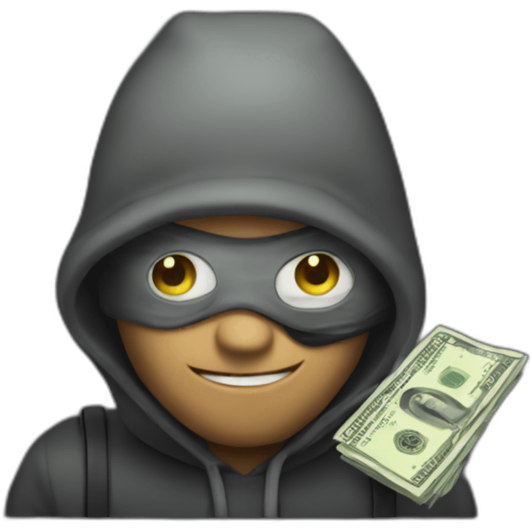 Robber with money bag emoji