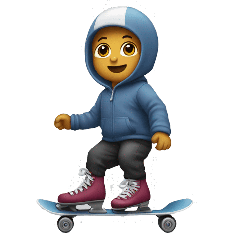 Bebé en una patineta emoji