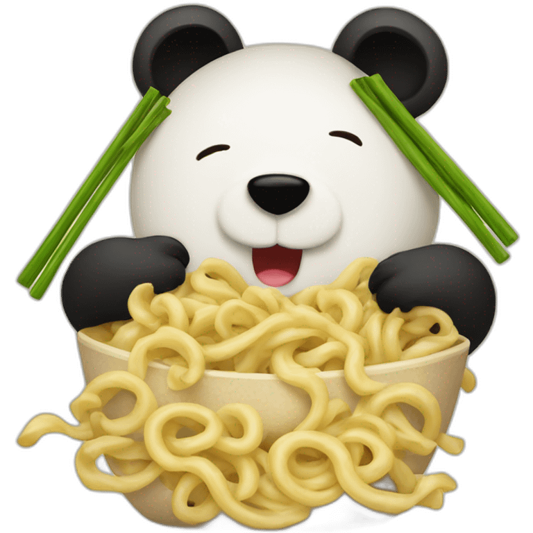 Noodles met een panda erin emoji