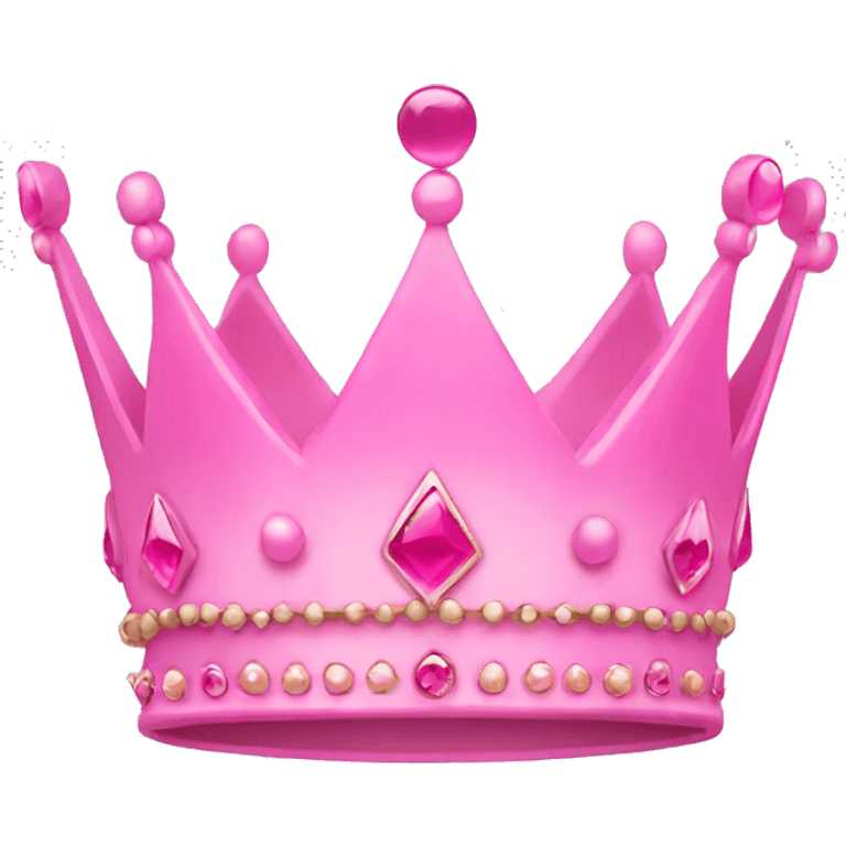 Pink princess crown emoji