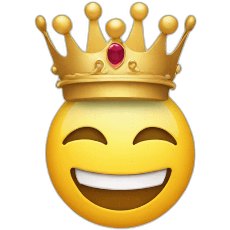 Crown and smile emoji  emoji