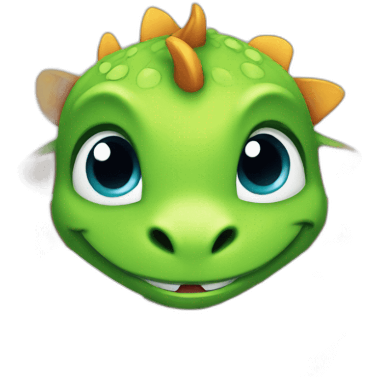 dragon cute squinting emoji