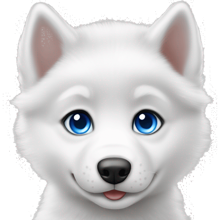 siberian husky puppy with blue eyes emoji