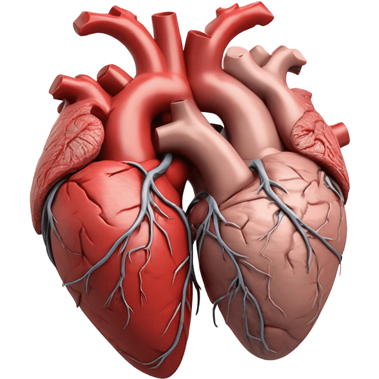 Two anatomical hearts attached together  emoji