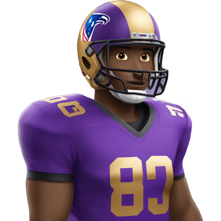 american-football-player-purple-and-gold-jersey emoji