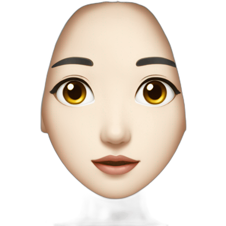 팍선영, dark hair, Korean, woman emoji