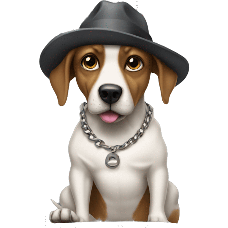 Gangster dog emoji