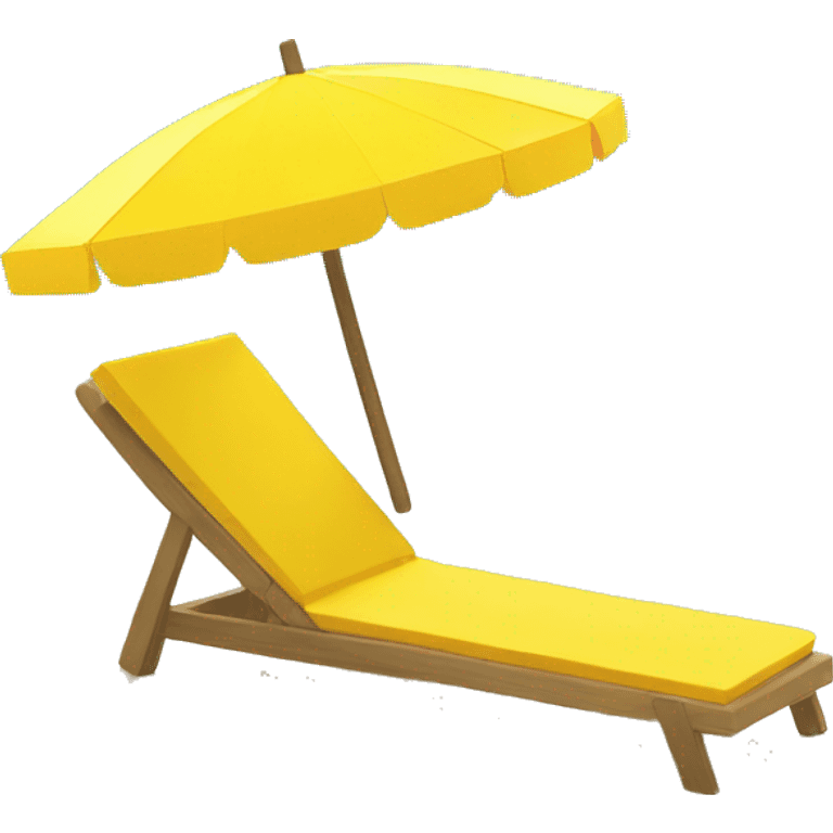 A yellow pixel is sunbathing in the sun by the sea under an umbrella emoji