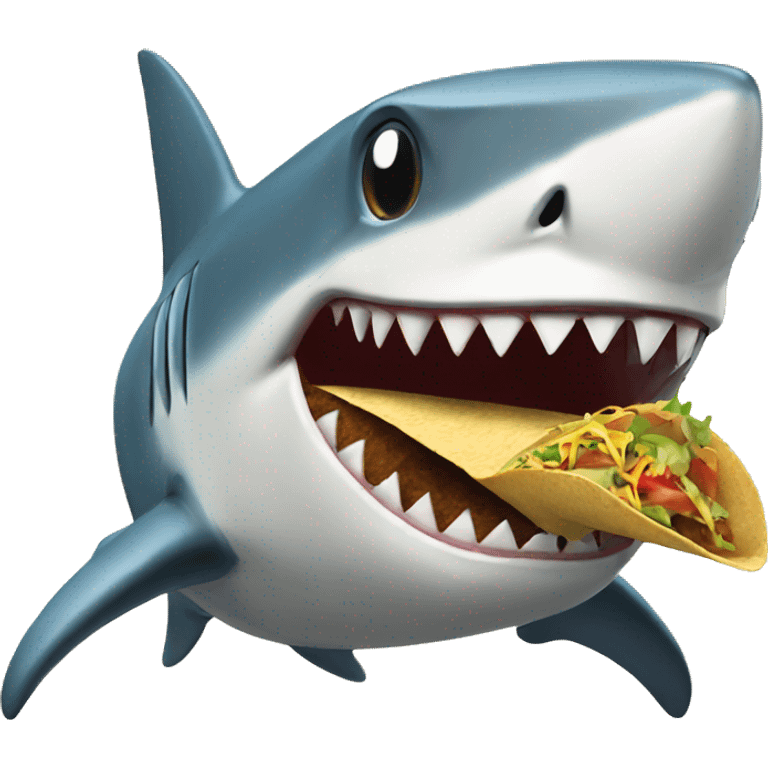 Shark eating taco emoji