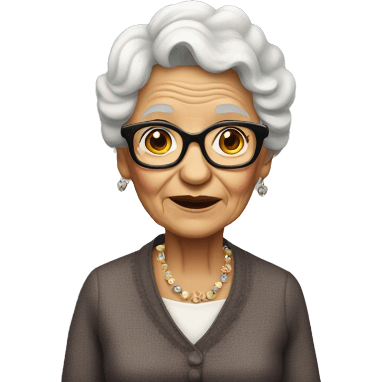 A little old grandma that is super hip emoji