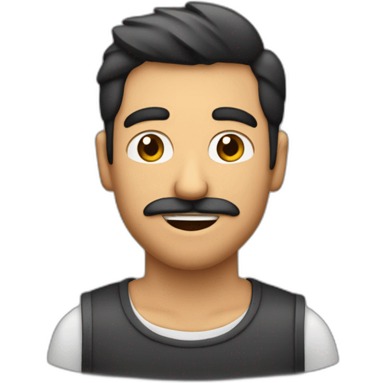 Hombre blanco sin barba ni bigote con pelo negro corto sosteniendo una jarra de cerveza emoji