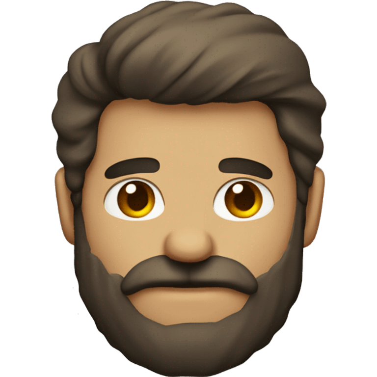 Hombre morocho despinado con barba emoji