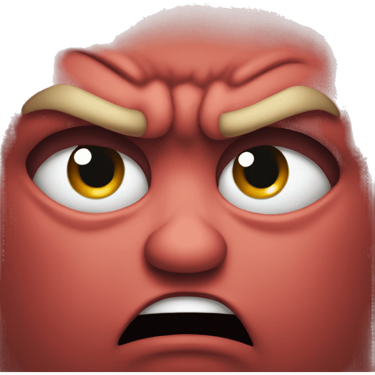 Angry very very angry red face  emoji