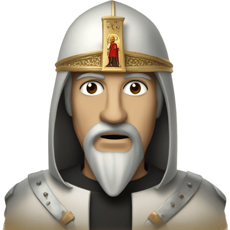 Baldwin IV of Jerusalem from kingdom of heaven with a crusader mask emoji