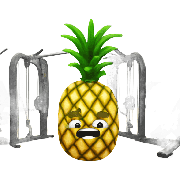 pineapple in the gym emoji