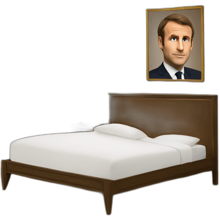 Macron in a bed emoji