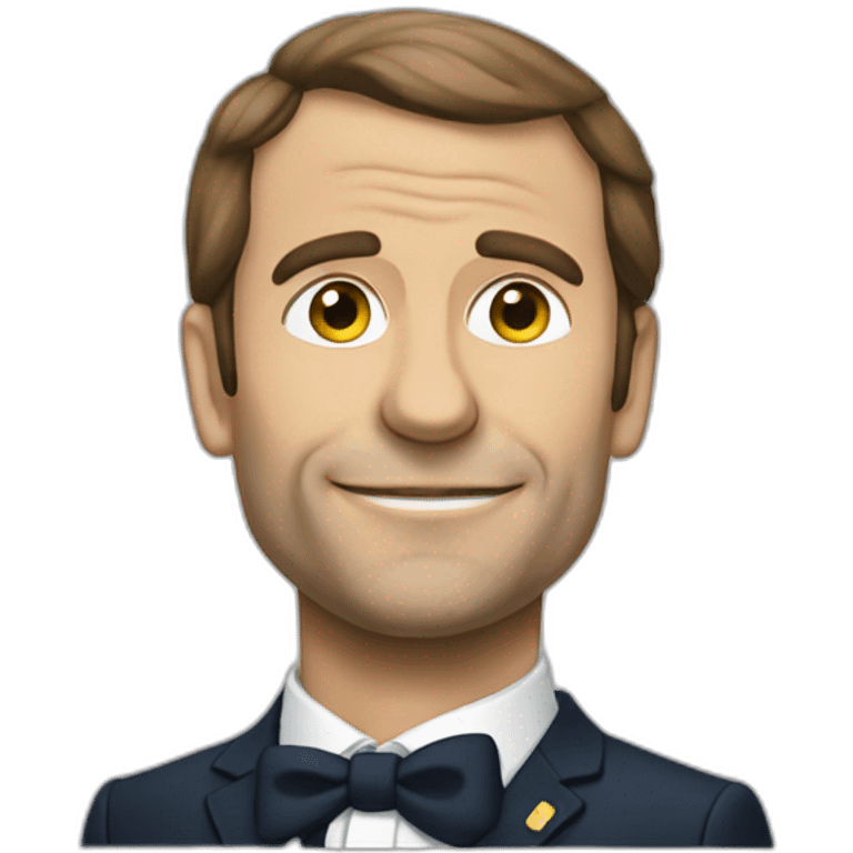 Macron embrasse un homme emoji