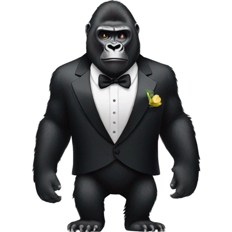 A Gorilla in a tuxedo emoji