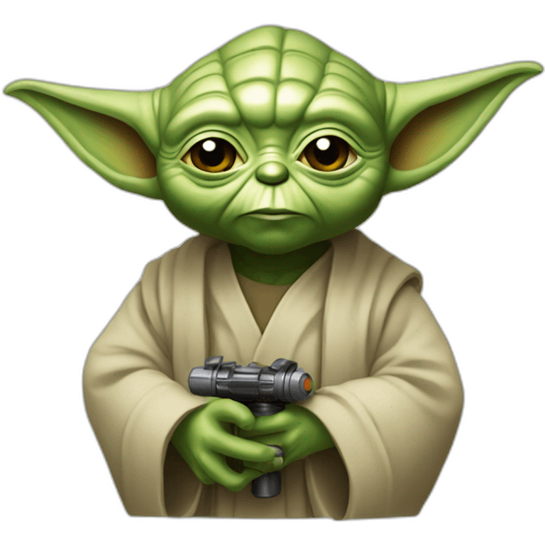 Yoda Master con micrófono emoji