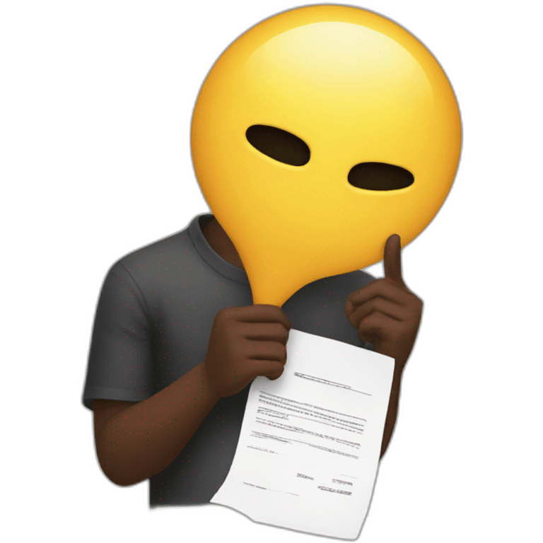 Black hands holding eviction notice emoji