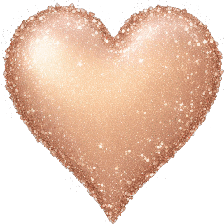 Sparkly rose gold heart emoji