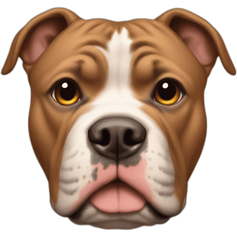 Brown american bully dog emoji