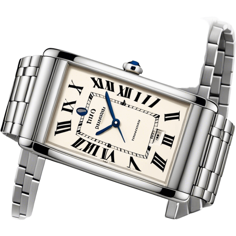 Cartier tank americaine watch white gold emoji