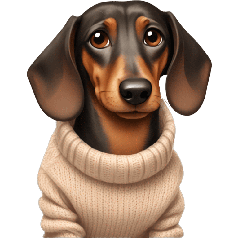 dachshund in a sweater emoji