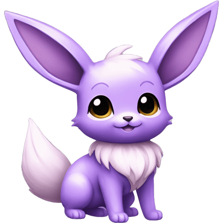 Kawaii Shiny Pastel Purple Eevee Full Body emoji