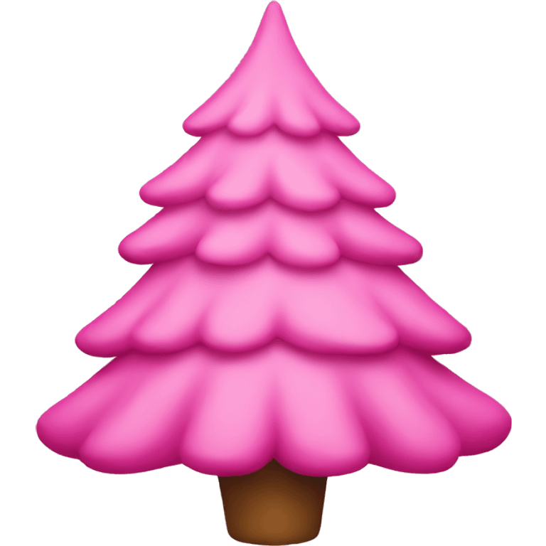 Pink Christmas tree emoji