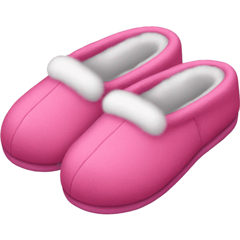 Pink Christmas slippers emoji