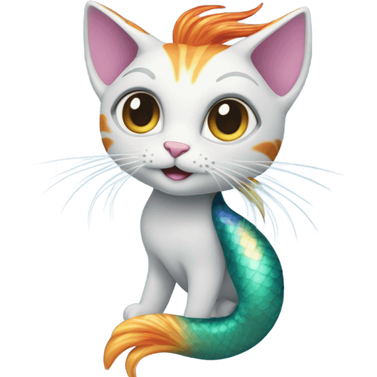 Mermaid cat emoji