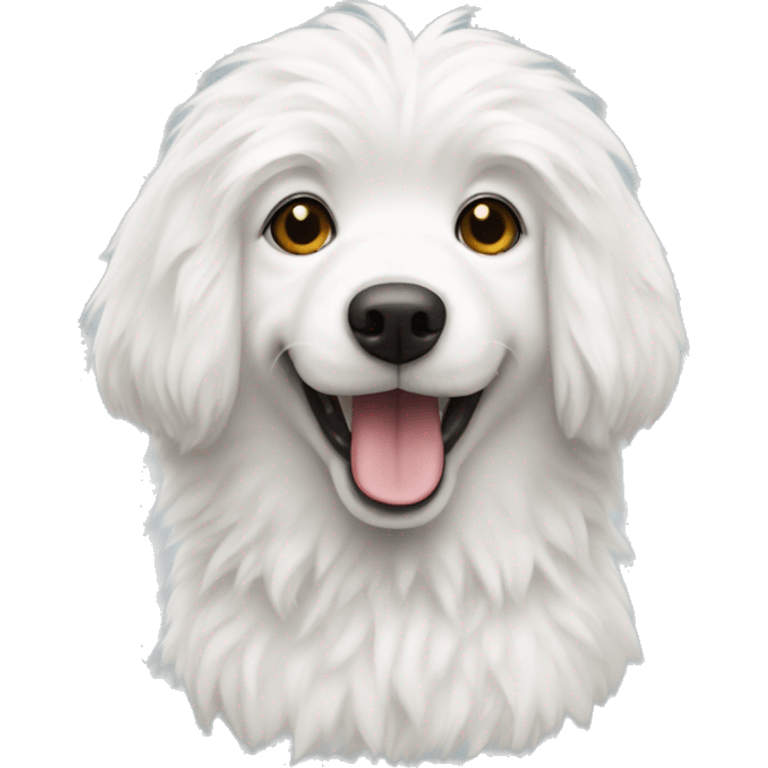 realistic white fur dog emoji