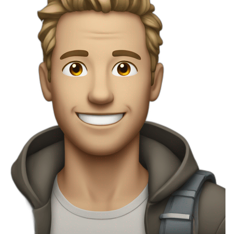 a white man smiling emoji