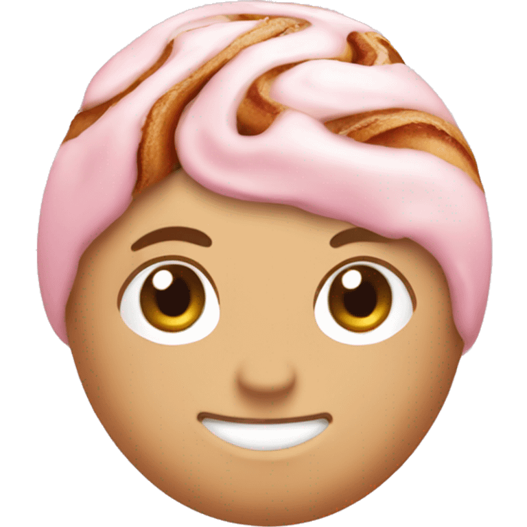 light pink cinnamon roll without a face emoji