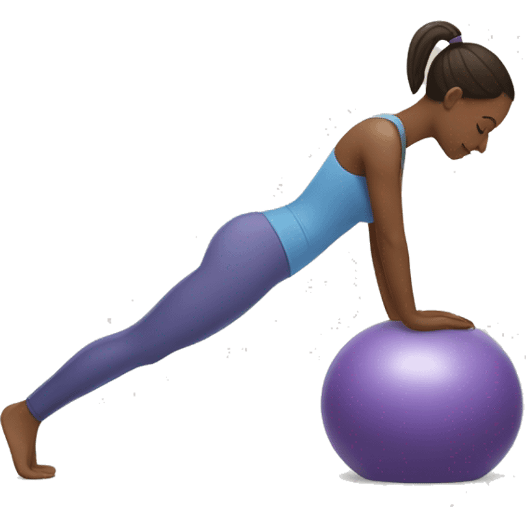 Girl workouts Pilates emoji