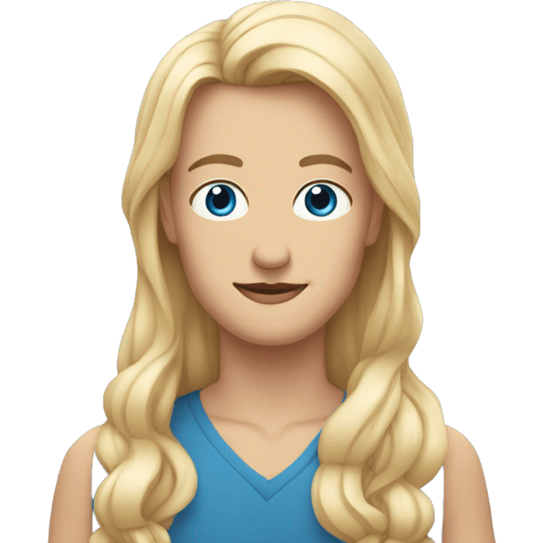 Man with blue eyes, short black hair and a moustache and woman with long blonde hair emoji