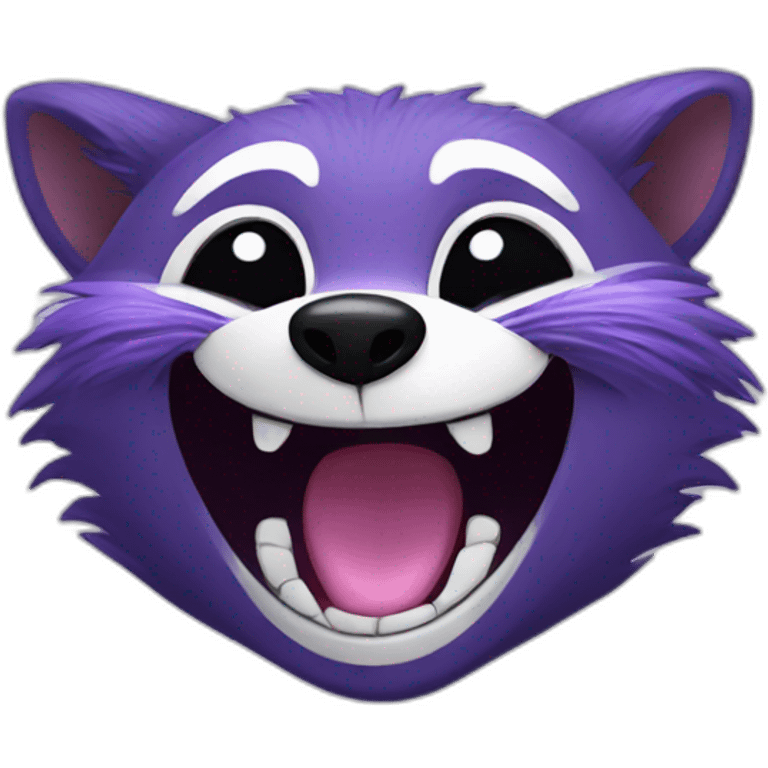 violet raccoon is laughing emoji