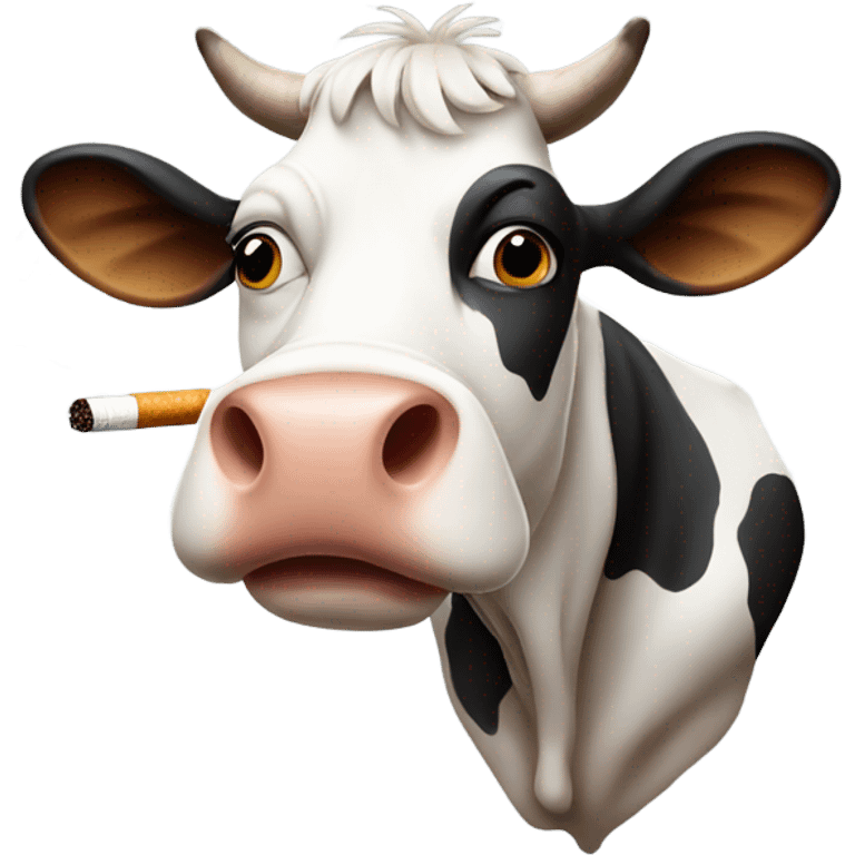 Cow smoking emoji